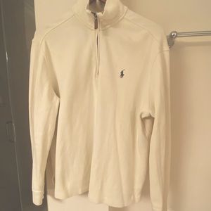 POLO Ralph Lauren White Quarter Zip Size Medium🤍